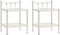 vidaXL - Nachtkastjes - 2 - st - metaal - en - glas - wit - en - transparant