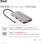 Club 3D CSV-1594 - USB Gen1 Type-C 9-in-1 hub - HDMI VGA 2x USB Gen1 Type-A RJ45 SD/Micro SD - Zilver
