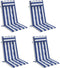 vidaXL - Stoelkussens - 4 - st - hoge - rug - gestreept - oxford - stof - wit - en - blauw