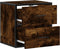 vidaXL - Nachtkastje - wandgemonteerd - 40x31x39,5 - cm - gerookt - eikenkleurig