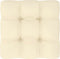 vidaXL - Palletkussen - 70x70x12 - cm - stof - crèmekleurig