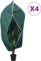 vidaXL - Plantenhoezen - met - ritssluiting - 4 - st - 70 - g/m² - 3,14x2,5 - m