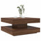 vidaXL - Salontafel - 360 - graden - draaibaar - 70x70x34,5 - cm - bruin - eikenkleur