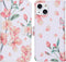 iMoshion Hoesje Geschikt voor iPhone 13 Hoesje Met Pasjeshouder - iMoshion Design Softcase Bookcase - Wit / Blossom Watercolor White