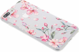 Design Backcover iPhone 8 Plus / 7 Plus hoesje - Bloesem Watercolor