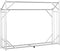 vidaXL - Haardhoutrek - met - regenhoes - 151x40,5x110,5 - cm - staal