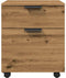 vidaXL - Dossierkast - verrijdbaar - 45x38x54 - cm - hout - artisanaal - eikenkleur