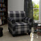 vidaXL Fauteuil met kussen stof zwart