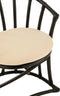 J-Line stoel + kussen - jute/textiel - zwart/wit
