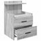 Nachtkastjes 2 st met 2 lades 40x36,5x62 cm grijs sonoma eiken