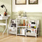 Coast Platenstandaard - Vinylrek 3 Planken & 6 Opbergzakken - 125 x 30 x 69 cm - Wit