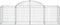 vidaXL - Schanskorven - 4 - st - gewelfd - 200x50x60/80 - cm - gegalvaniseerd - ijzer
