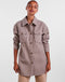 PIECES PCJUDY - Shacket - V-Hals met knoopsluiting - M