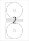 Herma 8624 - Zelfklevende CD/DVD etiketten - Met positioneringshulp - Wit (20 stuks)