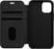 Otterbox - Strada Case wallet hoes - Geschikt voor iPhone 12 Mini - Zwart + Lunso Tempered Glass