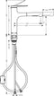 Hansgrohe Zesis M33 - Keukenmengkraan - Ééngreeps bediening - 160mm - Uittrekbare vuistdouche - 2 straalfuncties - Chroom