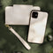 Selencia Hoesje Geschikt voor iPhone SE (2022) / SE (2020) / 8 / 7 / 6s / 6 Hoesje Met Pasjeshouder - Selencia Llyr 2-in-1 Uitneembare Slang Bookcase - Wit