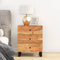 vidaXL - Nachtkastje - 50x33x62 - cm - massief - acaciahout - en - bewerkt - hout