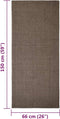 vidaXL Sisalmat voor krabpaal 66x150 cm bruin