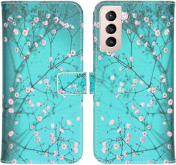 iMoshion Hoesje Geschikt voor Samsung Galaxy S21 Plus Hoesje Met Pasjeshouder - iMoshion Design Softcase Bookcase - Meerkleurig / Blossom