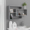 vidaXL - Wandschappen - 104x20x58,5 - cm - bewerkt - hout - hoogglans - grijs