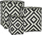 Mica Decorations Mand Merlijn - 24x24x26 cm - plastic - Zwart - Set van 3