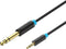 Vention 3.5 mm Jack naar 6.35 mm Jack Aux Audio Kabel - Bi-directioneel - 3 meter