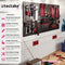 tectake® - Gereedschapswand 403559 - 25 haken en houders - zwart / rood