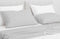 Zohome Kussensloop Satinado - Kussenhoes van 80x80 cm - Set van 2 stuks - 100% Katoen-Satijn - Grijs