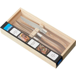 Amefa - Royal Steak 4 Steakmessen - Natural Wood