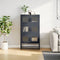vidaXL - Hoge - kast - 68x39x123 - cm - staal - antracietkleurig
