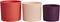 Elho - Lex Pott - Bloempot - Set van 3 - Rood Roze Paars - L 14 x B 13,8 x H 12 cm (3 stuks)