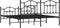 vidaXL - Bedframe - met - voetbord - zonder - matras - metaal - zwart - 160x200 - cm