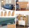 Set van 4 - 8 cm massief houten meubelpoten - voor stoelen, kast, slaapbank, bank - inclusief montageplaten, schroeven en viltglijders