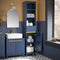 SoBuy BZR112-B - Hoge Kolomkast - 3 Open Vakken 1 Lade - Midnight Blue