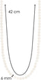 TI SENTO Dames Ketting - 925 zilver - Wit parel - Maat 42 - 3849PW