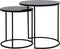Light & Living Bijzettafel S/2 Ø40x45+Ø50x52 cm TABUN glas antiek-mat zwart