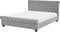 Beliani AVALLON - Waterbed - Grijs - Fluweel