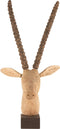 J-Line Figuur Hert Hoofd Mangohout Bruin