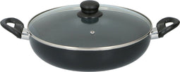 alpina Hapjespan - Ø28cm - met Glazen Deksel - Anti-Aanbaklaag - Alle Warmtebronnen - Aluminium/ Glas