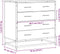 vidaXL - Ladekast - 70x41x70 - cm - bewerkt - hout - bruin - eikenkleur