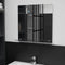 vidaXL - Wandspiegel - met - schap - 50x50 - cm - gehard - glas