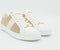 Michael Kors Irving Stripe - Lage Sneakers - Goudkleurige details - Wit/Goud