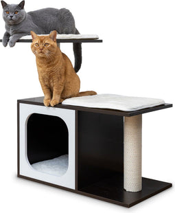 Cellavi Krabpaal - Voor Grote en Zware Katten - Stevige Sisal Touw - Bruin - 72.5x70x40 cm