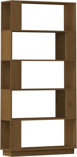vidaXL - Boekenkast/kamerscherm - 80x25x163,5 - cm - grenenhout - honingbruin