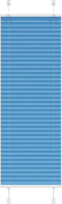 vidaXL - Plissé - rolgordijn - 45x150 - cm - stofbreedte - 44,4 - cm - polyester - blauw