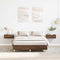 vidaXL - Bedframe - zonder - matras - 135x190 - cm - spaanplaat - bruin - eiken