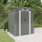 vidaXL - Tuinschuur - 192x191x223 - cm - gegalvaniseerd - staal - lichtgrijs