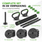 Tunturi Vinyl Halterset 20 kg - Halterstang met Gewichten - Verstelbare Dumbbells Kettlebell Push-up Steunen - Zwart Groen