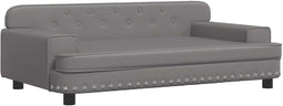 vidaXL - Hondenmand - 90x53x30 - cm - kunstleer - grijs
